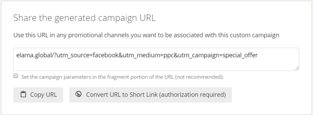 URl with UTMs